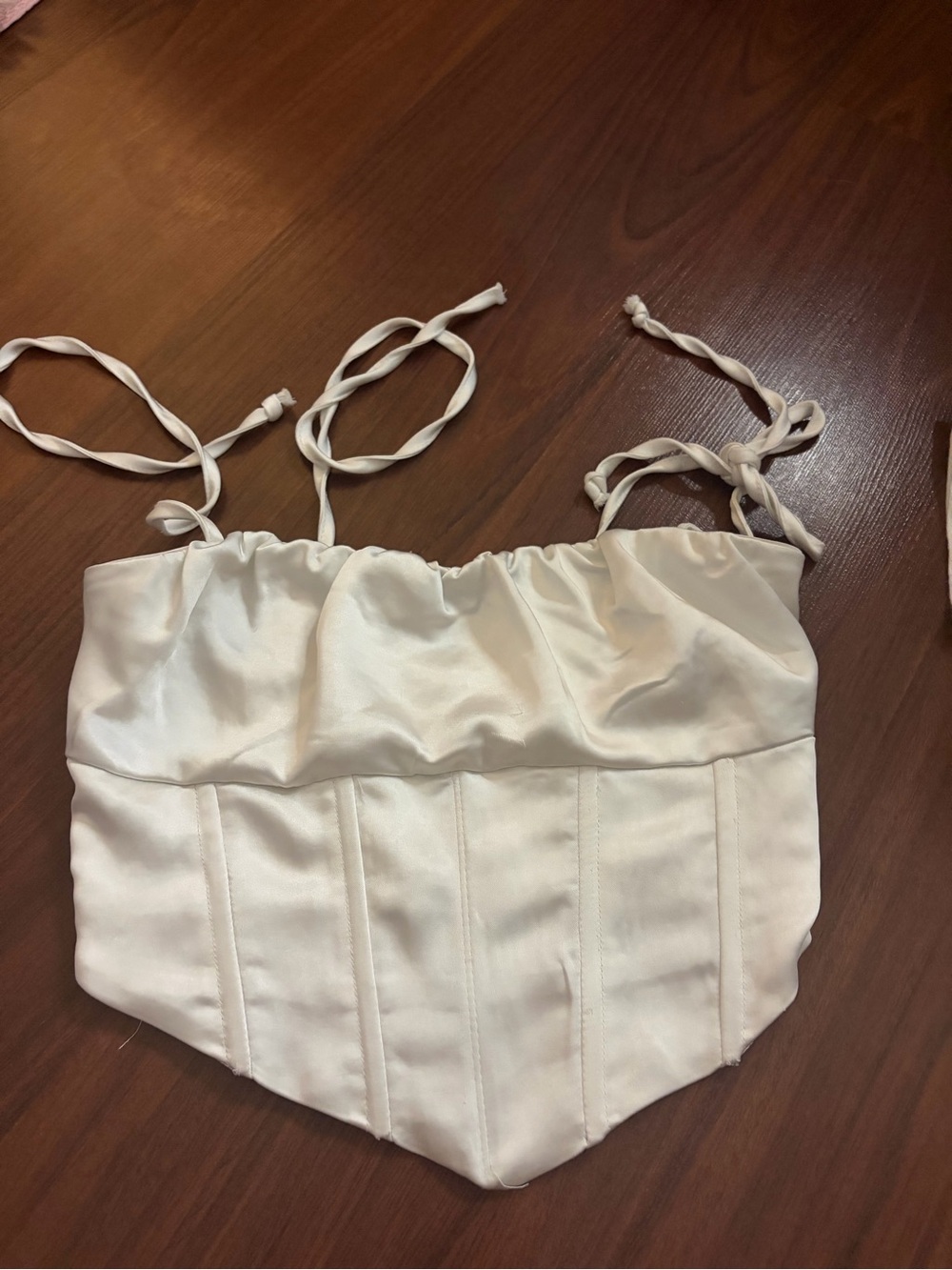 White mini corset top